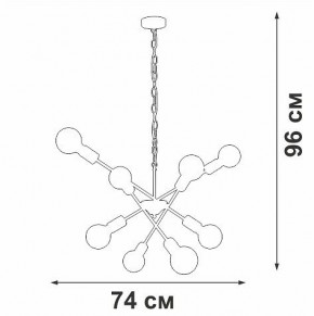 Подвесная люстра Vitaluce V4750 V4750-0/8 в Чайковском - chaykovskiy.ok-mebel.com | фото 5