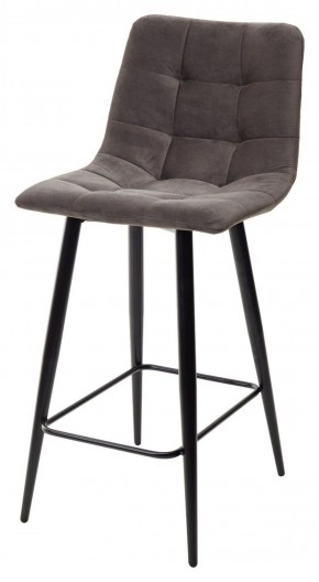 Полубарный стул CHILLI-QB графит #14, велюр / черный каркас (H=66cm) М-City в Чайковском - chaykovskiy.ok-mebel.com | фото