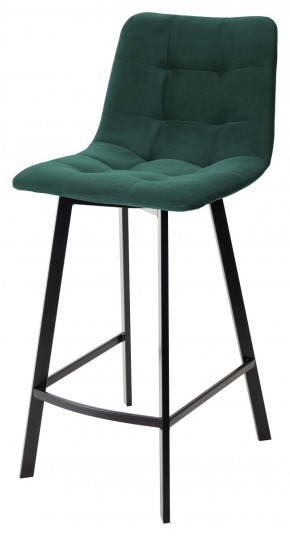 Полубарный стул CHILLI-QB SQUARE зеленый #19, велюр / черный каркас (H=66cm) М-City в Чайковском - chaykovskiy.ok-mebel.com | фото