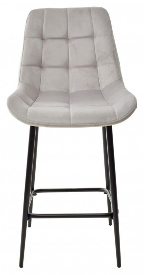 Полубарный стул ХОФМАН, цвет H-09 Светло-серый, велюр / черный каркас H=63cm М-City в Чайковском - chaykovskiy.ok-mebel.com | фото 5