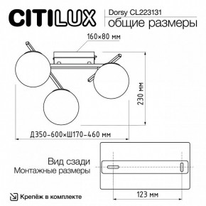 Потолочная люстра Citilux Dorsy CL223131 в Чайковском - chaykovskiy.ok-mebel.com | фото 11