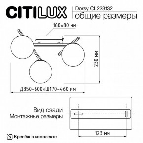 Потолочная люстра Citilux Dorsy CL223132 в Чайковском - chaykovskiy.ok-mebel.com | фото 12