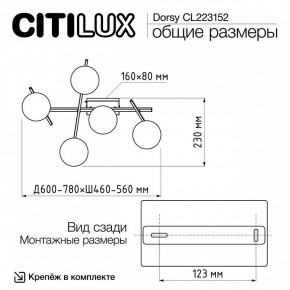 Потолочная люстра Citilux Dorsy CL223152 в Чайковском - chaykovskiy.ok-mebel.com | фото 10