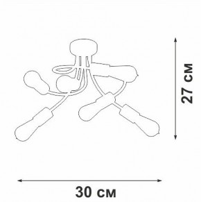 Потолочная люстра Vitaluce V3928 V3928-1/6PL в Чайковском - chaykovskiy.ok-mebel.com | фото 4