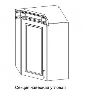 Секция навесная угловая "Верона" (600*600) в Чайковском - chaykovskiy.ok-mebel.com | фото