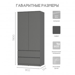 Шкаф 2-х створчатый Симпл ШК-03 (графит) в Чайковском - chaykovskiy.ok-mebel.com | фото 6