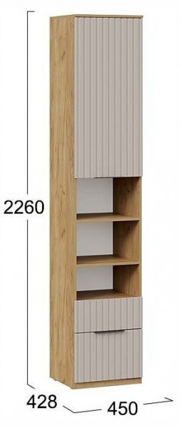 Шкаф комбинированный Хилтон Исп. 2 в Чайковском - chaykovskiy.ok-mebel.com | фото 4