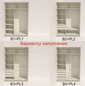 Шкаф-купе 1400 серии SOFT D8+D2+B2+PL4 (2 ящика+F обр.штанга) профиль «Графит» в Чайковском - chaykovskiy.ok-mebel.com | фото 6