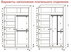 Шкаф-купе 1400 серии SOFT D8+D2+B2+PL4 (2 ящика+F обр.штанга) профиль «Графит» в Чайковском - chaykovskiy.ok-mebel.com | фото 7