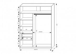 Шкаф-купе 1500 серии NEW CLASSIC K3+K3+B2+PL1 (2 ящика+1 штанга) профиль «Капучино» в Чайковском - chaykovskiy.ok-mebel.com | фото 3