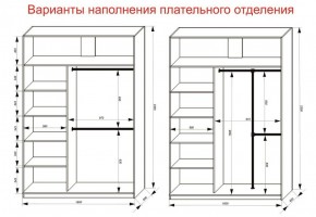 Шкаф-купе 1600 серии SOFT D1+D3+B2+PL1 (2 ящика+1штанга) профиль «Графит» в Чайковском - chaykovskiy.ok-mebel.com | фото 7