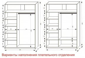 Шкаф-купе 1600 серии SOFT D6+D6+B2+PL3 (2 ящика+2штанги) профиль «Капучино» в Чайковском - chaykovskiy.ok-mebel.com | фото 8