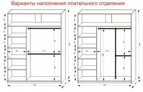 Шкаф-купе 1800 серии SOFT D6+D6+B2+PL3 (2 ящика+2штанги) профиль «Капучино» в Чайковском - chaykovskiy.ok-mebel.com | фото 8