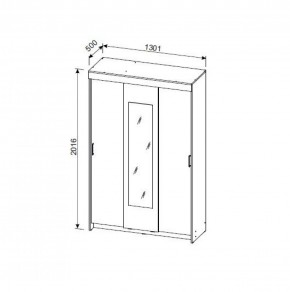 Шкаф-купе ШКП 2 (Венге/Ясень Анкор светлый) в Чайковском - chaykovskiy.ok-mebel.com | фото 4