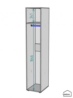 Шкаф Linnea MHR-1 2050х400х510 (ДВ-М 11.1.25) в Чайковском - chaykovskiy.ok-mebel.com | фото 3