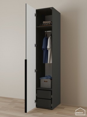 Шкаф Linnea MHR-1-3 2050х400х510 (Графит-М 11.1.25) в Чайковском - chaykovskiy.ok-mebel.com | фото 5