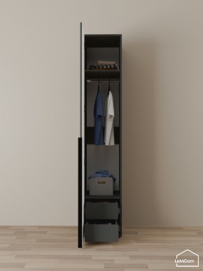 Шкаф Linnea MHR-1-3 2050х400х510 (Графит-М 11.1.25) в Чайковском - chaykovskiy.ok-mebel.com | фото 6