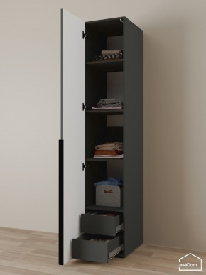 Шкаф Linnea MHR-1-4 2050х400х510 (Графит-М 11.1.25) в Чайковском - chaykovskiy.ok-mebel.com | фото 6