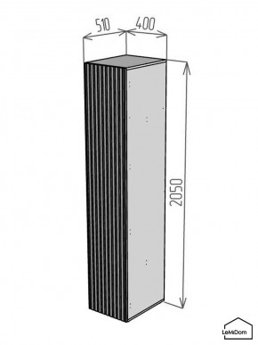 Шкаф Linnea MHR-1PO-2 2050х400х510 (Белый-М 11.1.2) в Чайковском - chaykovskiy.ok-mebel.com | фото 2