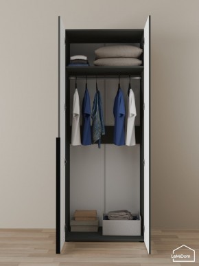 Шкаф Linnea MHR-2 2050х800х510 (Графит-М 11.1.25) в Чайковском - chaykovskiy.ok-mebel.com | фото 4