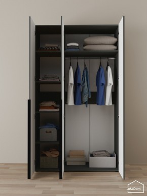 Шкаф Linnea MHR-3-1 2050х1200х510 (Графит-М 11.1.25) в Чайковском - chaykovskiy.ok-mebel.com | фото 4