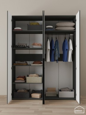 Шкаф Linnea MHR-4-1 2050х1600х510 (Графит-М 11.1.25) в Чайковском - chaykovskiy.ok-mebel.com | фото 4