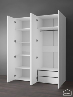 Шкаф Linnea MHR-4PO-2 2050х1600х510 (Белый-М 11.1.1) в Чайковском - chaykovskiy.ok-mebel.com | фото 5