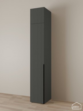 Шкаф с антресолью Linnea MHR-1A-1 2450х400х510 (Графит-М 11.1.25) в Чайковском - chaykovskiy.ok-mebel.com | фото