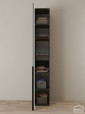 Шкаф с антресолью Linnea MHR-1A-2 2450х400х510 (Графит-М 11.1.25) в Чайковском - chaykovskiy.ok-mebel.com | фото 4