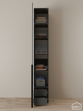 Шкаф с антресолью Linnea MHR-1A-4 2450х400х510 (Графит-М 11.1.25) в Чайковском - chaykovskiy.ok-mebel.com | фото 4