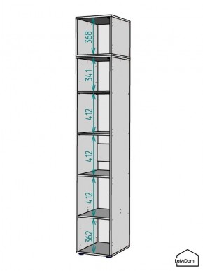 Шкаф с антресолью Linnea MHR-1POA-2 2450х400х510 (Белый-М 11.1.1) в Чайковском - chaykovskiy.ok-mebel.com | фото 3