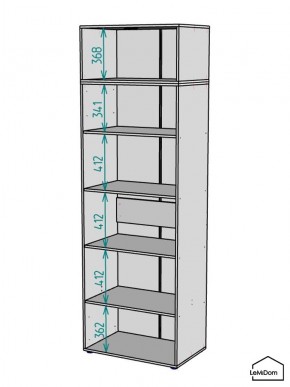 Шкаф с антресолью Linnea MHR-2A-2 2450х800х510 (Белый-М 11.1.2) в Чайковском - chaykovskiy.ok-mebel.com | фото 3