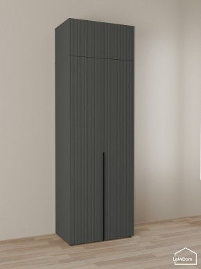 Шкаф с антресолью Linnea MHR-2A-3 2450х800х510 (Графит-М 11.1.25) в Чайковском - chaykovskiy.ok-mebel.com | фото
