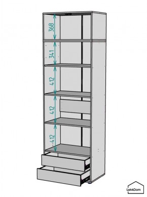 Шкаф с антресолью Linnea MHR-2A-4 2450х800х510 (Белый-М 11.1.1) в Чайковском - chaykovskiy.ok-mebel.com | фото 3