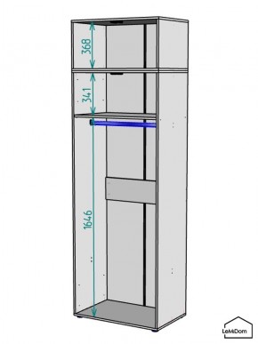 Шкаф с антресолью Linnea MHR-2POA-1 2450х800х510 (Белый-М 11.1.1) в Чайковском - chaykovskiy.ok-mebel.com | фото 3