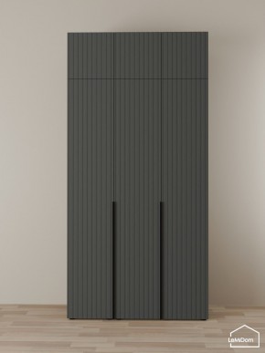 Шкаф с антресолью Linnea MHR-3A-1 2450х1200х510 (Графит-М 11.1.25) в Чайковском - chaykovskiy.ok-mebel.com | фото