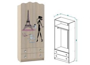 Шкаф для одежды с ящиками Париж в Чайковском - chaykovskiy.ok-mebel.com | фото 1