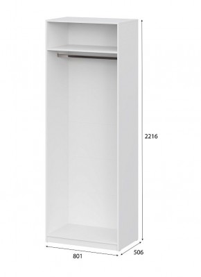 Шкаф ШК-5 (800) Белый текстурный в Чайковском - chaykovskiy.ok-mebel.com | фото 4