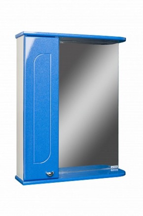 Шкаф-зеркало Радуга Синий металлик 55 левый АЙСБЕРГ (DA1129HZR) в Чайковском - chaykovskiy.ok-mebel.com | фото 1