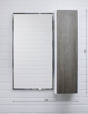 Шкаф-зеркало Uno 60 Дуб серый левый/правый Домино (DU1503HZ) в Чайковском - chaykovskiy.ok-mebel.com | фото 7
