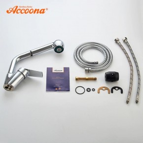 Смеситель для кухни Accoona A5410 с вытягивающейся лейкой в Чайковском - chaykovskiy.ok-mebel.com | фото 3