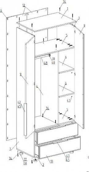 Спальный гарнитур "Лео" (модульный) в Чайковском - chaykovskiy.ok-mebel.com | фото 13