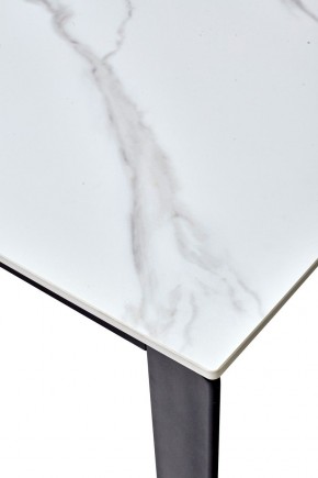 Стол CORNER 120 MATT WHITE MARBLE SOLID CERAMIC / BLACK, ®DISAUR в Чайковском - chaykovskiy.ok-mebel.com | фото 3