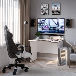 Стол компьютерный ВАРДИГ K2 100x82, белый/черный в Чайковском - chaykovskiy.ok-mebel.com | фото 4