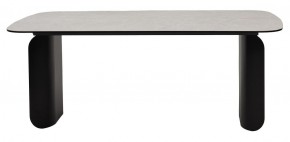 Стол NORD 200 TL-102 Бежевый мрамор, испанская керамика / черный каркас, ®DISAUR в Чайковском - chaykovskiy.ok-mebel.com | фото 4