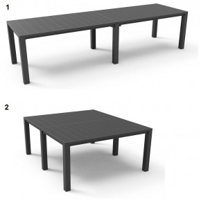 Стол раскладной Джули (Julie Double table 2 configurations) Графит в Чайковском - chaykovskiy.ok-mebel.com | фото 1