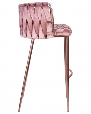 Стул барный DOBRIN EMMA ROSE GOLD, розовый велюр (VF-10) в Чайковском - chaykovskiy.ok-mebel.com | фото 3