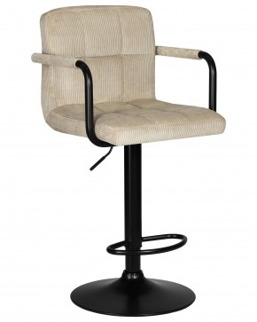 Стул барный DOBRIN KRUGER ARM BLACK, бежевый вельвет (LAR-E2041-04) в Чайковском - chaykovskiy.ok-mebel.com | фото