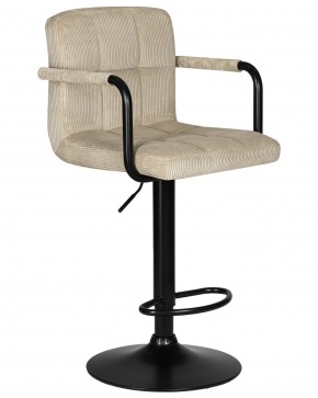 Стул барный DOBRIN KRUGER ARM BLACK, бежевый вельвет (LAR-E2041-04) в Чайковском - chaykovskiy.ok-mebel.com | фото 2