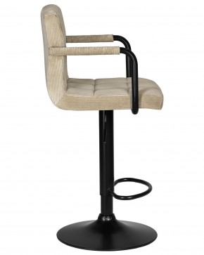 Стул барный DOBRIN KRUGER ARM BLACK, бежевый вельвет (LAR-E2041-04) в Чайковском - chaykovskiy.ok-mebel.com | фото 3
